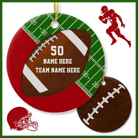 Football personnalisé Cool Ornements de Noël