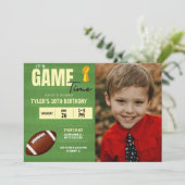 Football Photo Anniversaire Fête Invitation (Debout devant)