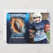 Football Photo Invitation Anniversaire (Devant)