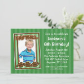 Football photo Invitations vertes de la fête d'ann (Debout devant)