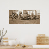 Football Play 1920 Sepia Poster (Keuken)