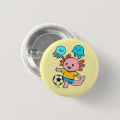 Football player axolotl button (Voorkant /achterkant)