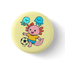 Football player axolotl button