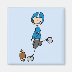 Football Player Blue T-shirts en cadeaus Magneet