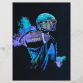 Football Player Canvas afdrukken Menu (Achterkant)