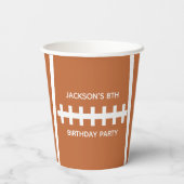 Football Player Cool Custom Ball Birthday Party Papieren Bekers (Achterkant)