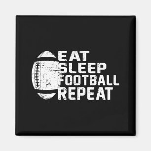 Football Player Eat Sleep Football Herhaal Liefde  Magneet