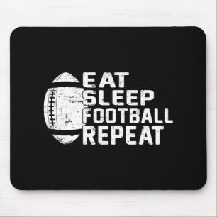 Football Player Eat Sleep Football Herhaal Liefde  Muismat