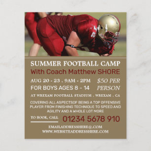 Football Player, Football Camp Adverteren Flyer