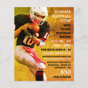 Football Player, Football Camp Adverteren Flyer