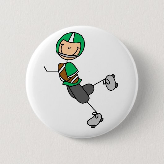 Football Player Green Button (Voorkant)