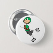 Football Player Green Button (Voorkant /achterkant)