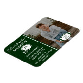 Football Player Green | Witte Afstuderen Magneet (Linkerzijde)