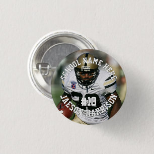 Football Player Naam Team en foto toevoegen Ronde Button 3,2 Cm