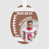 Football Player Name Number Photo Keepsake #0 (dos)