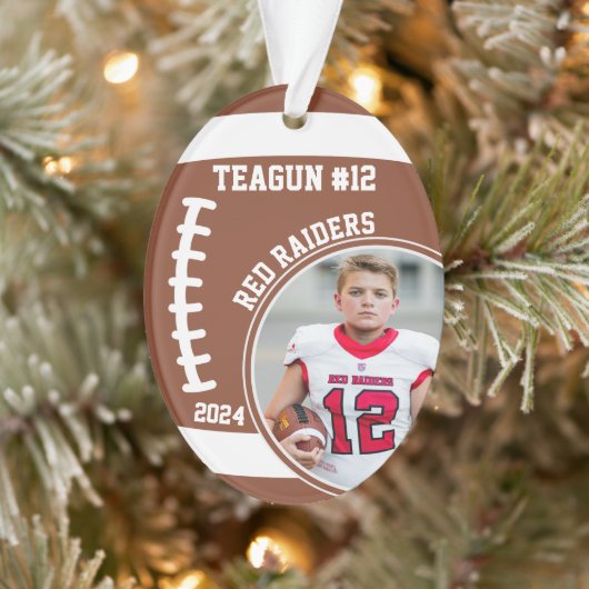Football Player Name Number Photo Keepsake #12 (Arbre)