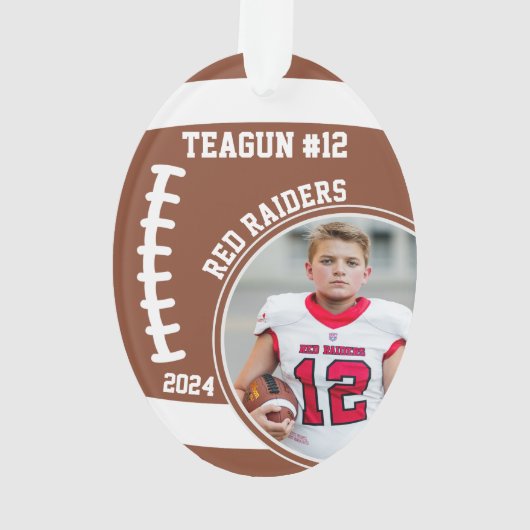 Football Player Name Number Photo Keepsake #12 (dos)