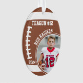 Football Player Name Number Photo Keepsake #12 (devant)