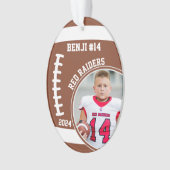 Football Player Name Number Photo Keepsake #14 (devant)