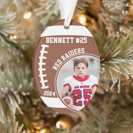 Football Player Name Number Photo Keepsake #25 (Arbre)