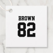 Football Player Name Number Team Spirit Fun Bedankjes Labels (Voorkant)