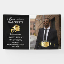Football Player Photo Black | Goud Afstuderen