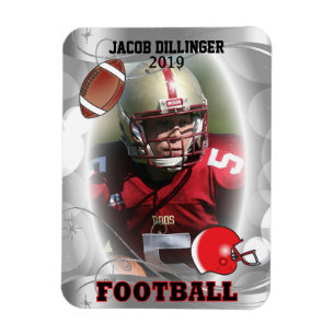Football Player Photo Template Design Magneet