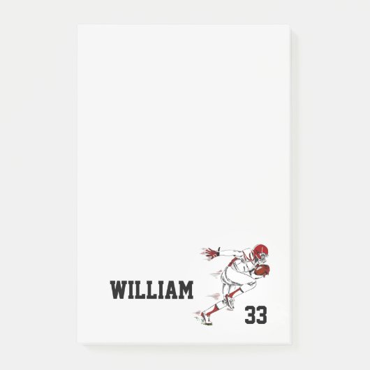 Football Player Post-it® Notes (Voorkant)