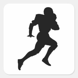 Football Player Silhouette Vierkante Sticker