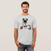  Football Pug T-shirt (Voorkant volledig)