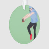 Football Punter Art Ornament (voorkant)