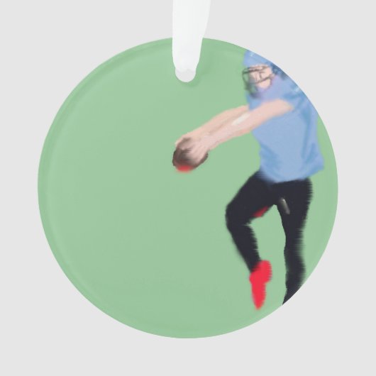 Football Punter Art Ornament (voorkant)