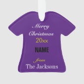 Football Purple & Black Jersey Ornement (dos)