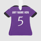 Football Purple & Black Jersey Ornement (devant)