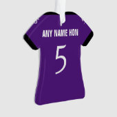 Football Purple & Black Jersey Ornement (devant)