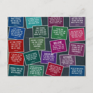 Football Quotes voor Motivatie Briefkaart