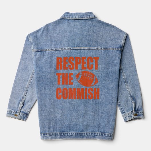Football respecteert het Britse Football Fantasy Denim Jacket (Achterkant)