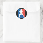Football Ronde Sticker (Tas)