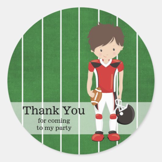 Football Ronde Sticker (Voorkant)