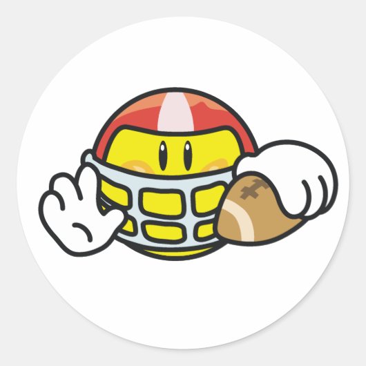 Football Ronde Sticker (Voorkant)