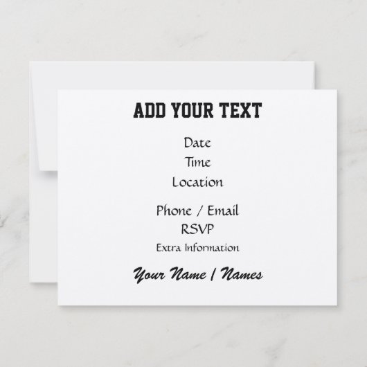 Football Rood en Zwart Uitnodiging - SRF (Achterkant)