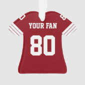 Football Rouge, Or & Blanc Jersey Ornement (devant)