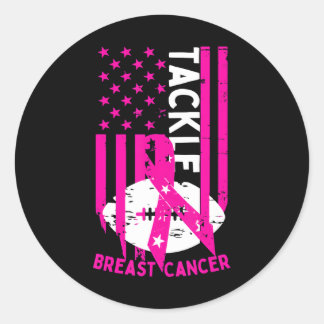Football roze lintborstkanker aanpakken ronde sticker
