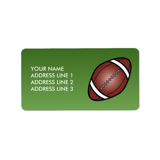 Football Rugby Ball Etiket (Voorkant)