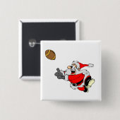 Football Santa Vierkante Button 5,1 Cm (Voorkant /achterkant)