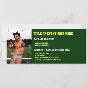 Football Satyr en Briefs Invitations Personnalisée