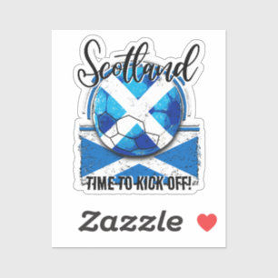 Football Schotse vlag, Blue Sky White Voetbal Sticker