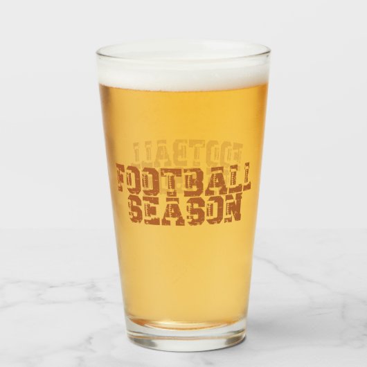 Football seizoen typografie Bier Glas (Voorkant gevuld)