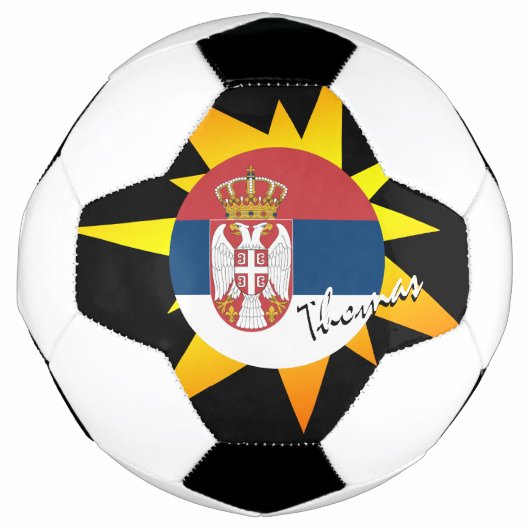 Football serbe et drapeau serbe / BANG (Devant)
