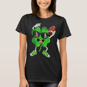 Football Shamrock Lucky Clover Irish St Patrick's T-shirt